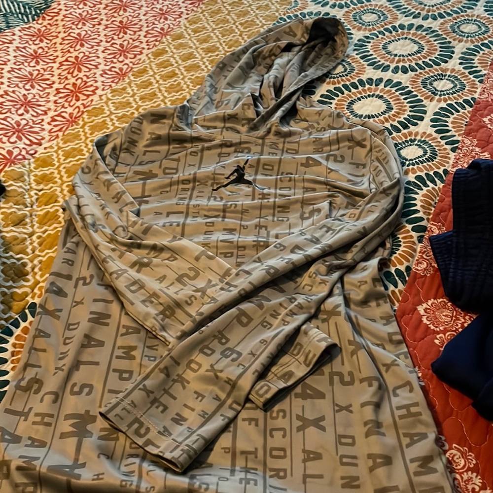 Jordan hooded shirt. Size Small